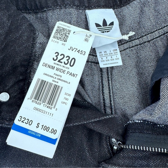 Adidas Adicolor Denim Adilenium Wide Leg Pant Size 32 NWT - Picture 5 of 6
